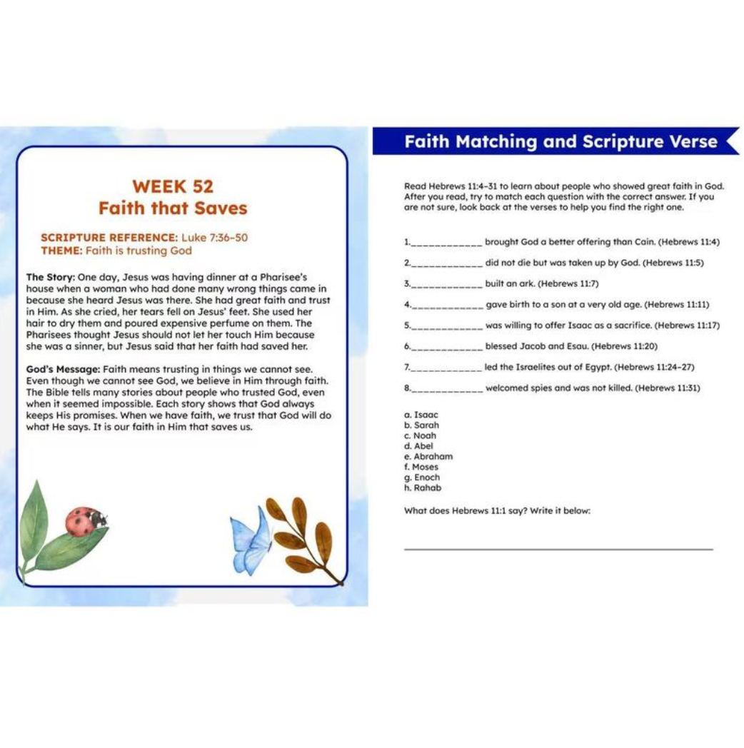 HolyCraft™ Kids Bible Workbook